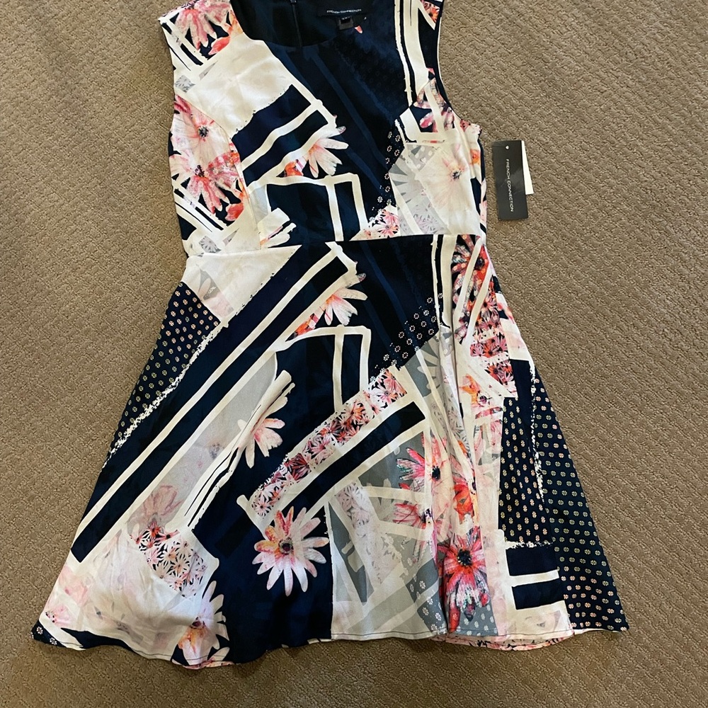 French Connection Floral Print Sleeveless Dress Size 10